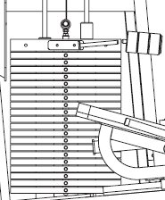 CL2403 weight stack showing add-on weights